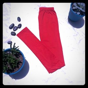 New Red soft leggings